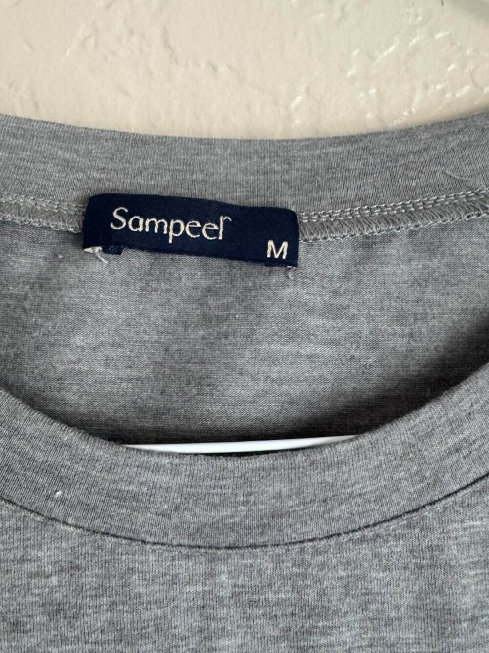 Sampeer Gray Ruched Side T-Shirt Women’s Medium Casual Crew Neck Top - Picture 3 of 3